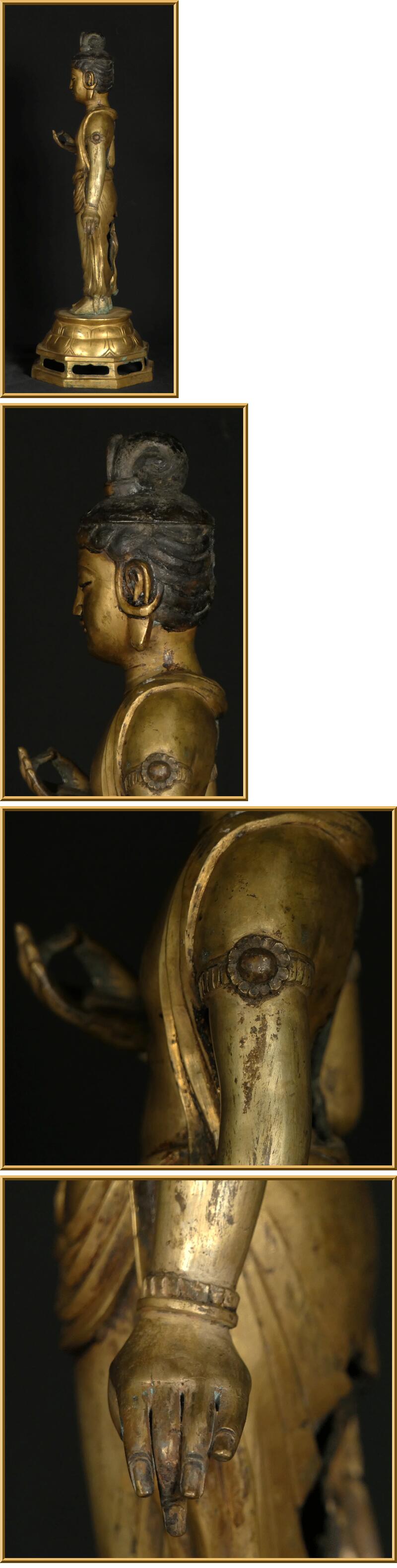 セール必勝法 菩薩 立像 金銅 約8.8kg 高さ約52cm 高麗 仏像 朝鮮美術
