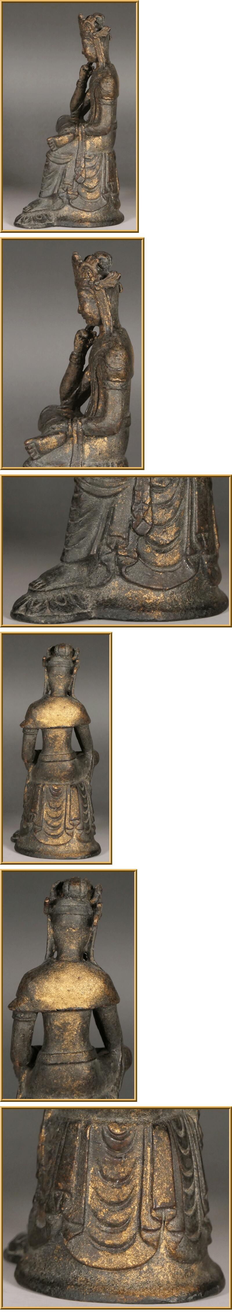 古作 新羅仏 銅製 鍍金 釈迦如来立像 仏教美術 鍍金仏 仏像 - 美術品